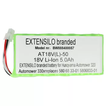   Husqvarna 580 68 33-01 helyettesítő szerszámgép akkumulátor (Li-Ion, 5000mAh / 90Wh, 18V) - Utángyártott