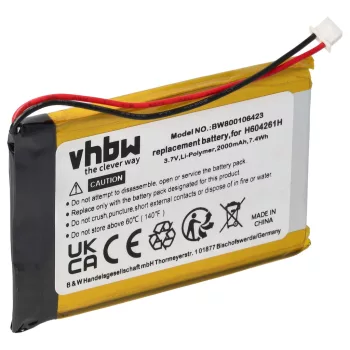   Bushell 36-8100, BUU0057 készülékekhez akkumulátor (Li-Polymer, 2000mAh / 7.4Wh, 3.7V) - Utángyártott