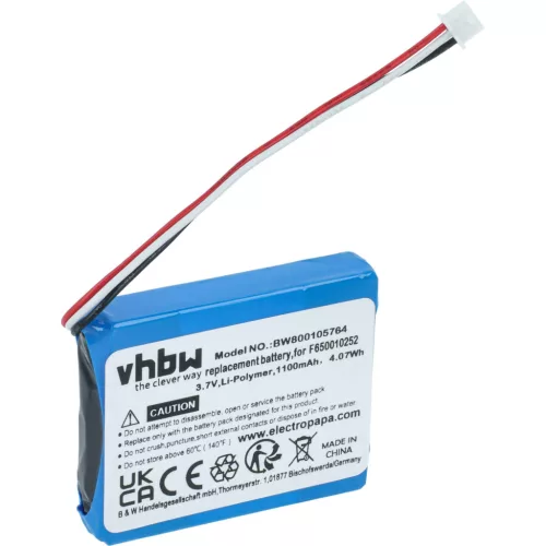 TomTom 716001621, F650010252 helyettesítő akkumulátor (Li-Ion, 1100mAh / 4.07Wh, 3.7V) - Utángyártott