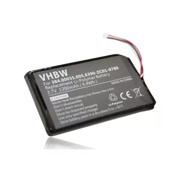   Navigon 384.00035.005 helyettesítő akkumulátor (Li-Polymer, 1200mAh / 4.44Wh, 3.7V) - Utángyártott