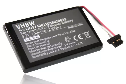 Navigon LIN3740011038020033 helyettesítő akkumulátor (Li-Polymer, 700mAh / 2.59Wh, 3.7V) - Utángyártott