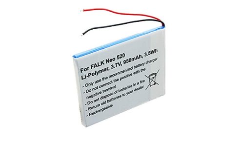 Falk Neo 520, 520LMU készülékekhez akkumulátor (Li-Polymer, 950mAh / 3.52Wh, 3.7V) - Utángyártott
