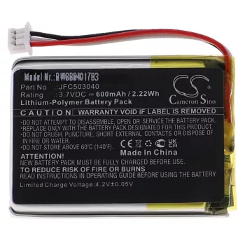   Viper JFC503040 helyettesítő akkumulátor (Li-Polymer, 600mAh / 2.22Wh, 3.7V) - Utángyártott