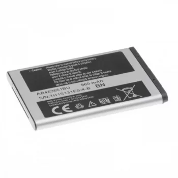   Samsung AB463651BA helyettesítő mobiltelefon akkumulátor (Li-Ion, 950mAh / 3.52Wh, 3.7V) - Utángyártott
