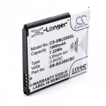   Samsung EB-BG360BBE helyettesítő mobiltelefon akkumulátor (Li-Ion, 1900mAh / 7.22Wh, 3.8V) - Utángyártott