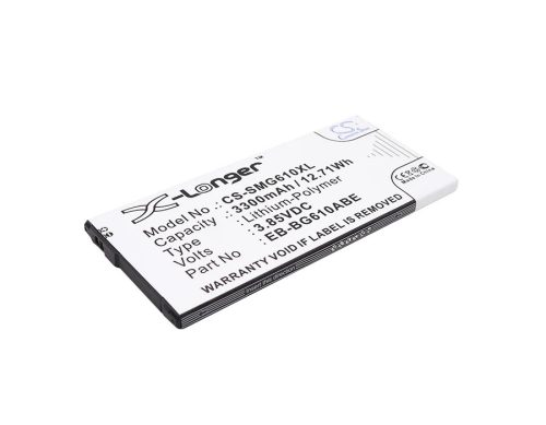 Samsung EB-BG610ABA helyettesítő mobiltelefon akkumulátor (Li-Polymer, 3300mAh / 12.71Wh, 3.85V) - Utángyártott