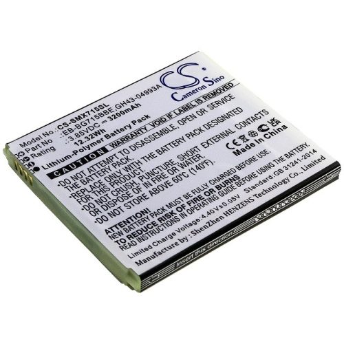 Samsung EB-BG715BBE helyettesítő mobiltelefon akkumulátor (Li-Polymer, 3200mAh / 12.32Wh, 3.85V) - Utángyártott