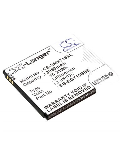 Samsung EB-BG715BBE helyettesítő mobiltelefon akkumulátor (Li-Ion, 3950mAh / 15.21Wh, 3.85V) - Utángyártott