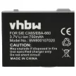Siemens EBA-660 helyettesítő mobiltelefon akkumulátor (Li-Ion, 750mAh / 2.78Wh, 3.7V) - Utángyártott