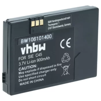   Siemens V30145-K1310-X213 helyettesítő mobiltelefon akkumulátor (Li-Ion, 900mAh / 3.33Wh, 3.7V) - Utángyártott
