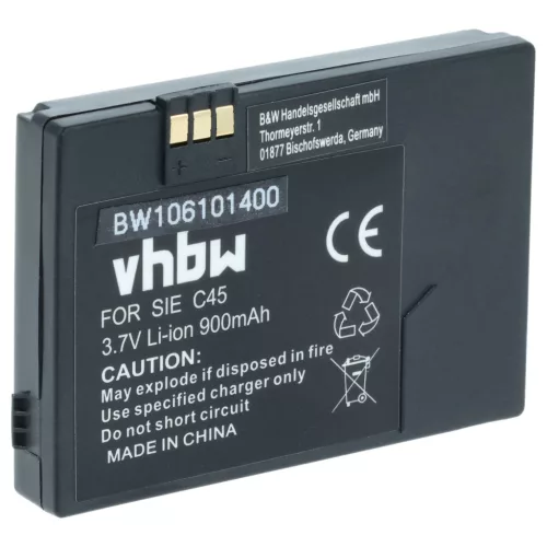 Siemens V30145-K1310-X213 helyettesítő mobiltelefon akkumulátor (Li-Ion, 900mAh / 3.33Wh, 3.7V) - Utángyártott