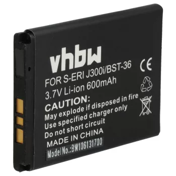   Sony-Ericsson J300 készülékhez mobiltelefon akkumulátor (Li-Ion, 600mAh / 2.96Wh, 3.7V) - Utángyártott