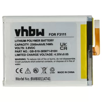   Sony GB-S10-385871-010H helyettesítő mobiltelefon akkumulátor (Li-Polymer, 2300mAh / 8.74Wh, 3.8V) - Utángyártott
