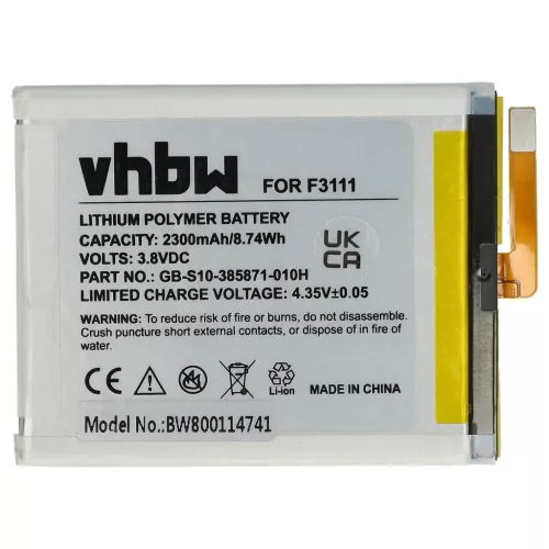 Sony GB-S10-385871-010H helyettesítő mobiltelefon akkumulátor (Li-Polymer, 2300mAh / 8.74Wh, 3.8V) - Utángyártott