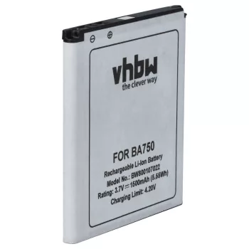   Sony-Ericsson BA750 helyettesítő mobiltelefon akkumulátor (Li-Ion, 1500mAh / 5.55Wh, 3.7V) - Utángyártott