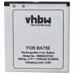 Sony-Ericsson BA750 helyettesítő mobiltelefon akkumulátor (Li-Ion, 1500mAh / 5.55Wh, 3.7V) - Utángyártott