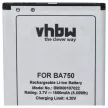 Sony-Ericsson BA750 helyettesítő mobiltelefon akkumulátor (Li-Ion, 1500mAh / 5.55Wh, 3.7V) - Utángyártott