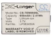 Telefunken LP383450A helyettesítő mobiltelefon akkumulátor (Li-Ion, 3.7V, 650mAh / 2.41Wh) - Utángyártott