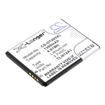   Alcatel One Touch T Pop OT-4010 készülékhez mobiltelefon akkumulátor (Li-Ion, 3.7V, 1300mAh / 4.81Wh) - Utángyártott