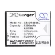 Alcatel One Touch T Pop OT-4010 készülékhez mobiltelefon akkumulátor (Li-Ion, 3.7V, 1300mAh / 4.81Wh) - Utángyártott