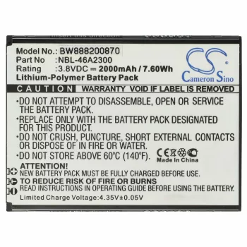  TP-Link NBL-46A2300 helyettesítő mobiltelefon akkumulátor (Li-Polymer, 3.8V, 2000mAh / 7.6Wh) - Utángyártott