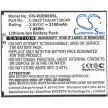 Vodafone / ZTE Li3822T43p4h736040 helyettesítő mobiltelefon akkumulátor (Li-Ion, 3.8V, 2100mAh / 7.98Wh) - Utángyártott