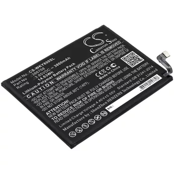   Wiko 386768 helyettesítő mobiltelefon akkumulátor (Li-Polymer, 3.85V, 3800mAh / 14.63Wh) - Utángyártott