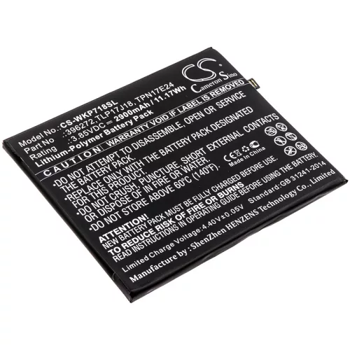 Wiko TPN17E24 helyettesítő mobiltelefon akkumulátor (Li-Polymer, 3.85V, 2900mAh / 11.17Wh) - Utángyártott
