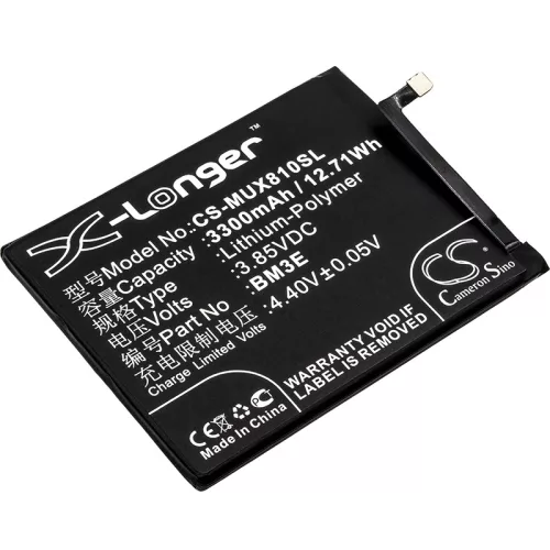 Xiaomi BM3E helyettesítő mobiltelefon akkumulátor (Li-Polymer, 3.85V, 3300mAh / 12.71Wh) - Utángyártott