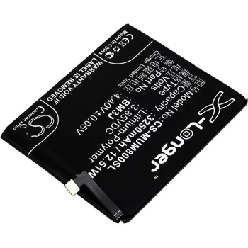   Xiaomi BM3J helyettesítő mobiltelefon akkumulátor (Li-Polymer, 3.85V, 3250mAh / 12.51Wh) - Utángyártott