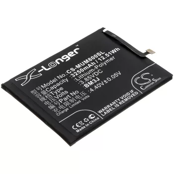   Xiaomi BM3J helyettesítő mobiltelefon akkumulátor (Li-Polymer, 3.85V, 3250mAh / 12.51Wh) - Utángyártott