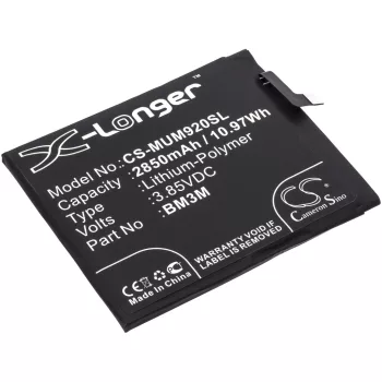   Xiaomi BM3M helyettesítő mobiltelefon akkumulátor (Li-Polymer, 3.85V, 2850mAh / 10.97Wh) - Utángyártott