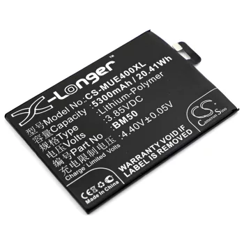   Xiaomi BM50 helyettesítő mobiltelefon akkumulátor (Li-Polymer, 3.85V, 5300mAh / 20.41Wh) - Utángyártott
