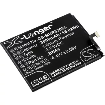   Xiaomi BN44 helyettesítő mobiltelefon akkumulátor (Li-Polymer, 3.85V, 3900mAh / 15.02Wh) - Utángyártott
