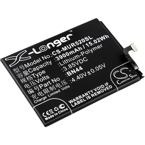 Xiaomi BN44 helyettesítő mobiltelefon akkumulátor (Li-Polymer, 3.85V, 3900mAh / 15.02Wh) - Utángyártott