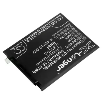   Xiaomi BN51 helyettesítő mobiltelefon akkumulátor (Li-Polymer, 3.85V, 4900mAh / 18.87Wh) - Utángyártott