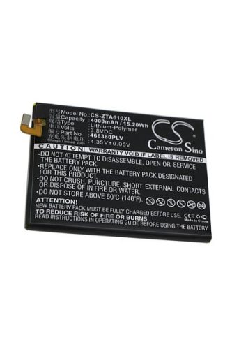 ZTE 466380PLV helyettesítő mobiltelefon akkumulátor (Li-Polymer, 3.8V, 4000mAh / 15.2Wh) - Utángyártott