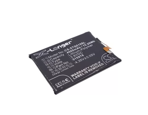 ZTE E169-515978 helyettesítő mobiltelefon akkumulátor (Li-Polymer, 3.8V, 4000mAh / 15.2Wh) - Utángyártott