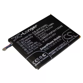   ZTE Li3823T43P3h715345-H helyettesítő mobiltelefon akkumulátor (Li-Polymer, 3.8V, 2300mAh / 8.74Wh) - Utángyártott
