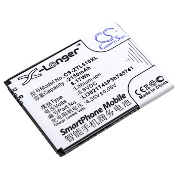   ZTE Li3821T43P3h745741 helyettesítő mobiltelefon akkumulátor (Li-Ion, 3.8V, 2150mAh / 8.17Wh) - Utángyártott