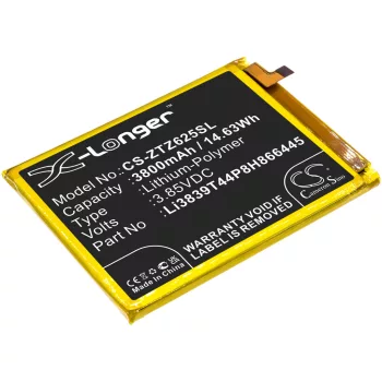   ZTE Li3839T44P8H866445 helyettesítő mobiltelefon akkumulátor (Li-Polymer, 3.85V, 3800mAh / 14.63Wh) - Utángyártott