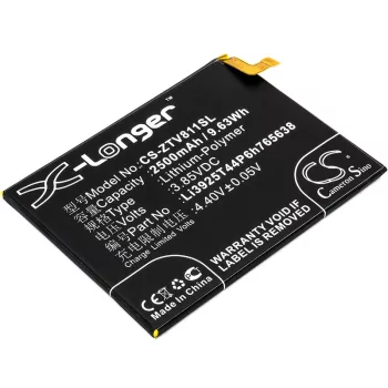   ZTE Li3925T44P6h765638 helyettesítő mobiltelefon akkumulátor (Li-Polymer, 3.85V, 2500mAh / 9.63Wh) - Utángyártott