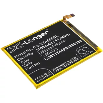   ZTE Li3931T44P8h806139 helyettesítő mobiltelefon akkumulátor (Li-Polymer, 3.85V, 3100mAh / 11.94Wh) - Utángyártott