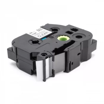   Brother AHe-S151, HGE-S151 helyettesítő szalagpatron (Átlátszó alapon Fekete) - Utángyártott