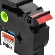 Brother HGE-451 helyettesítő címkeszalag (Piros alapon Fekete) - Utángyártott