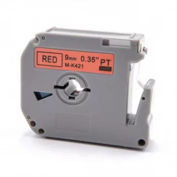   Brother M-K421 helyettesítő címkeszalag (Piros alapon Fekete) - Utángyártott