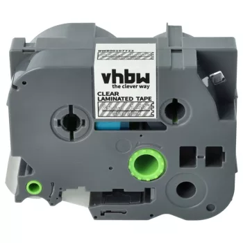   Brother TZ-165, TZE-165 helyettesítő címkeszalag (Átlátszó alapon Fehér) - Utángyártott