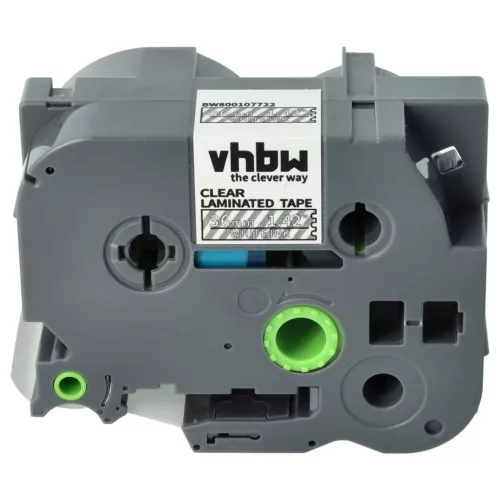 Brother TZ-165, TZE-165 helyettesítő címkeszalag (Átlátszó alapon Fehér) - Utángyártott