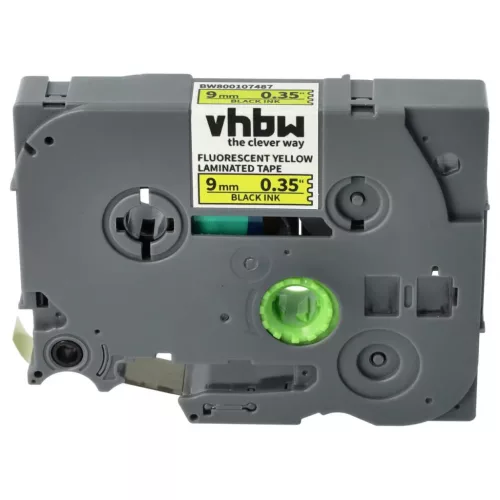 Brother TZ-221, TZE-221 helyettesítő címkeszalag (Neon Sárga alapon Fekete) - Utángyártott