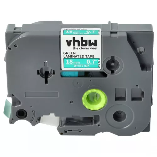 Brother TZ-241, TZE-241 helyettesítő címkeszalag (Zöld alapon Fehér) - Utángyártott